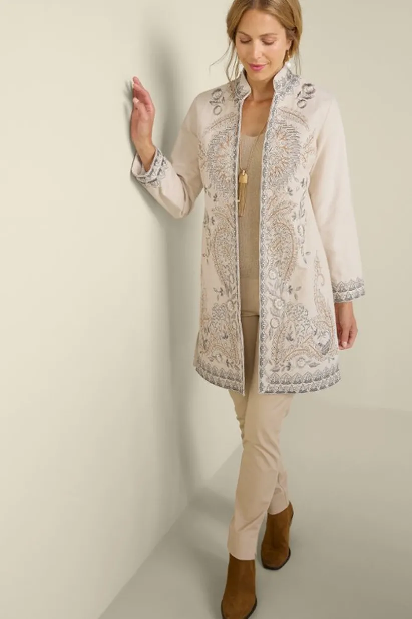 Kerala Embellished Natural Jacket<Soft Surroundings Hot