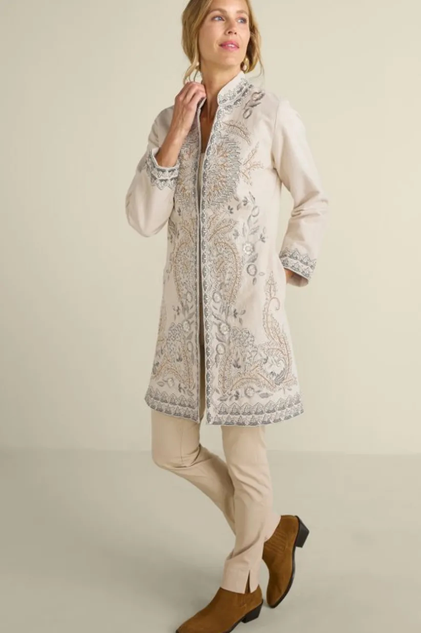 Kerala Embellished Natural Jacket<Soft Surroundings Hot