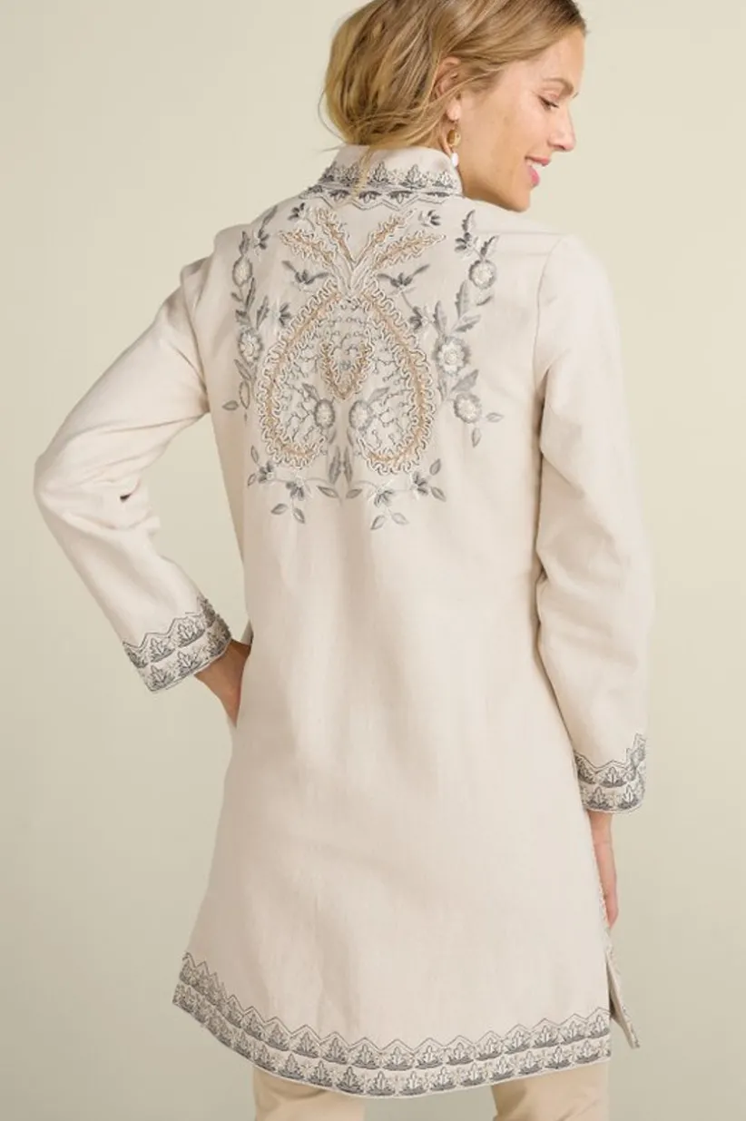 Kerala Embellished Natural Jacket<Soft Surroundings Hot