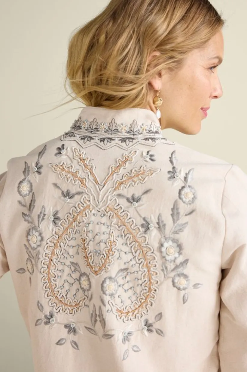 Kerala Embellished Natural Jacket<Soft Surroundings Hot