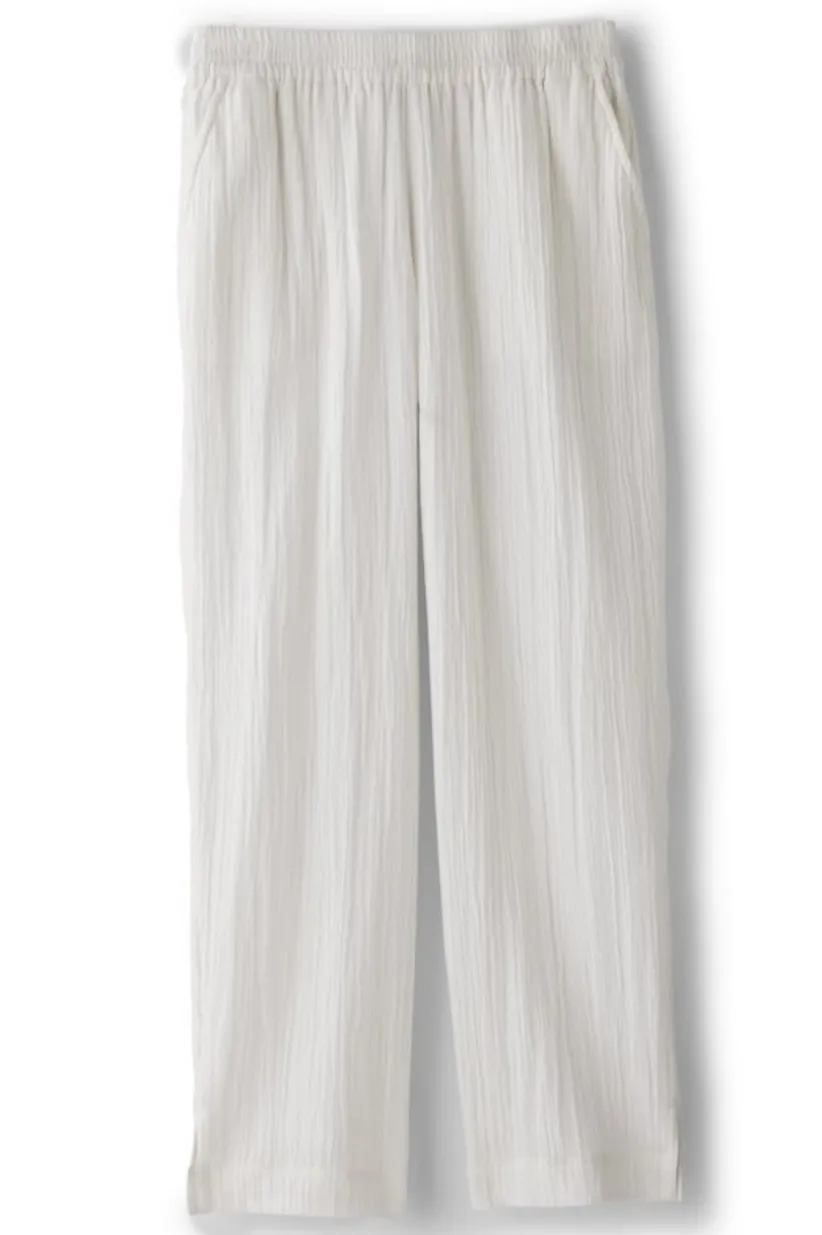 Khulani Straight Leg Gauze Crop Pants<Soft Surroundings Hot