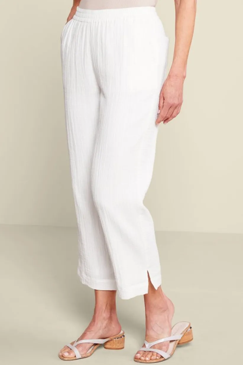 Khulani Straight Leg Gauze Crop Pants<Soft Surroundings Hot
