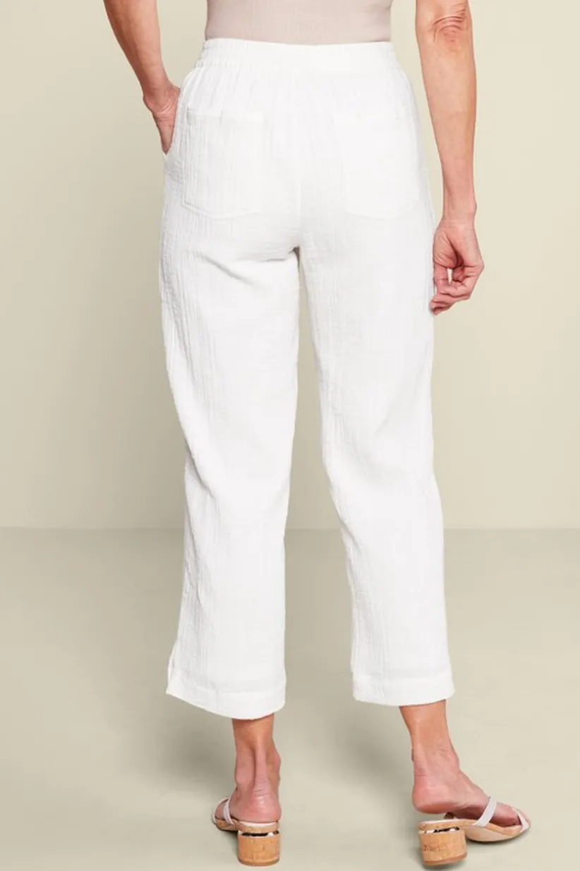 Khulani Straight Leg Gauze Crop Pants<Soft Surroundings Hot