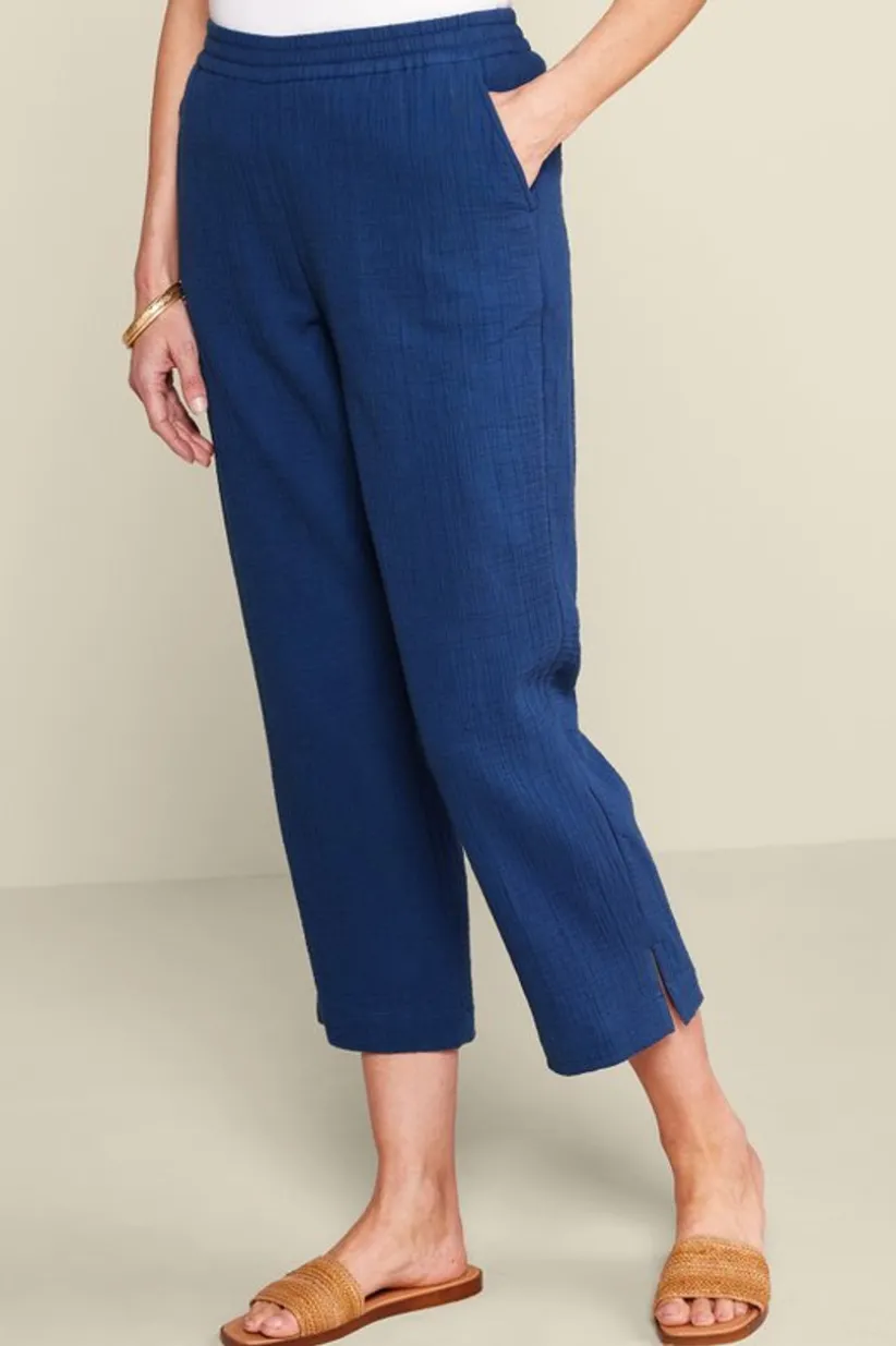 Khulani Straight Leg Gauze Crop Pants<Soft Surroundings Hot