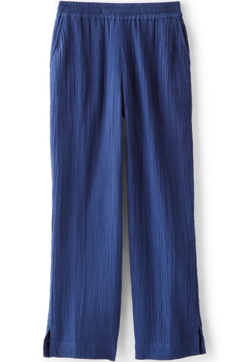 Khulani Straight Leg Gauze Crop Pants<Soft Surroundings Hot