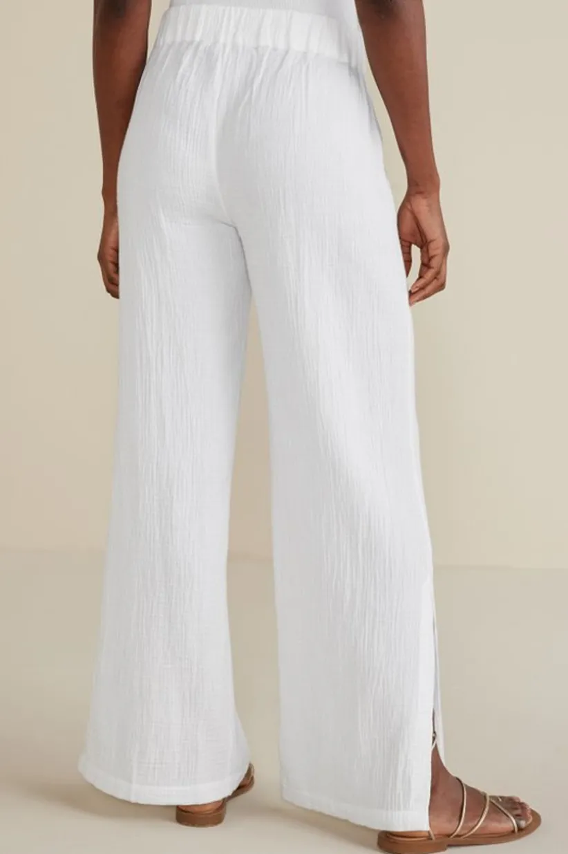 Khulani Wide Leg Gauze Pants<Soft Surroundings Outlet