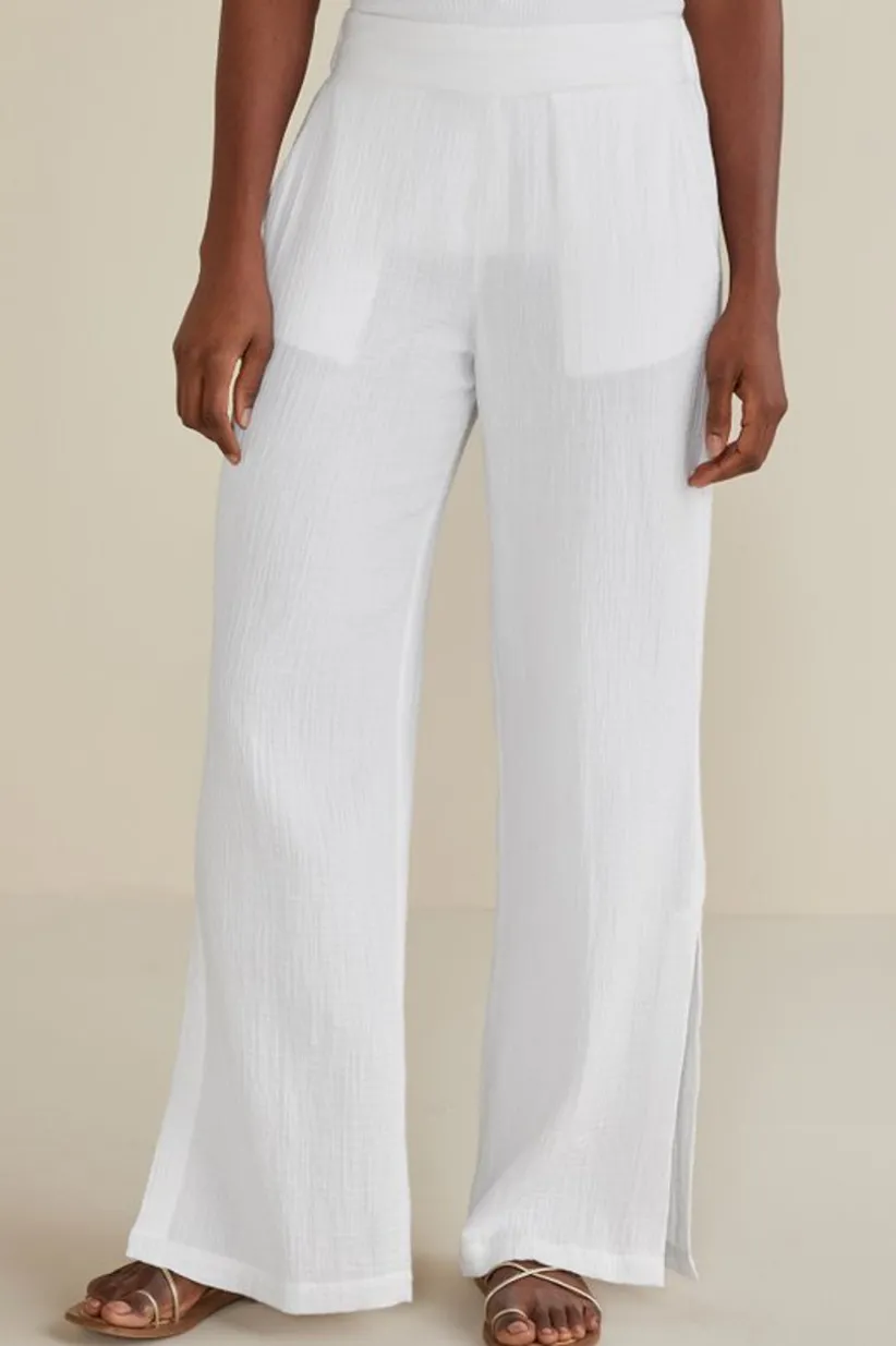 Khulani Wide Leg Gauze Pants<Soft Surroundings Outlet