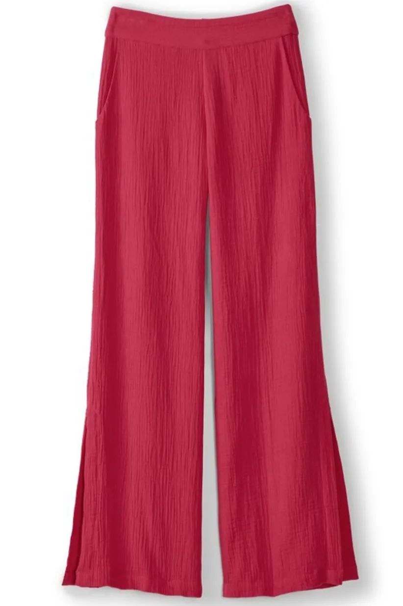 Khulani Wide Leg Gauze Pants<Soft Surroundings Outlet