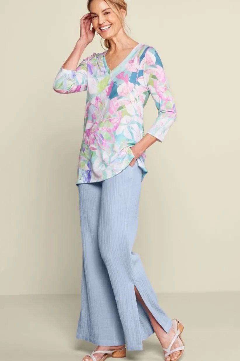 Khulani Wide Leg Gauze Pants<Soft Surroundings Outlet