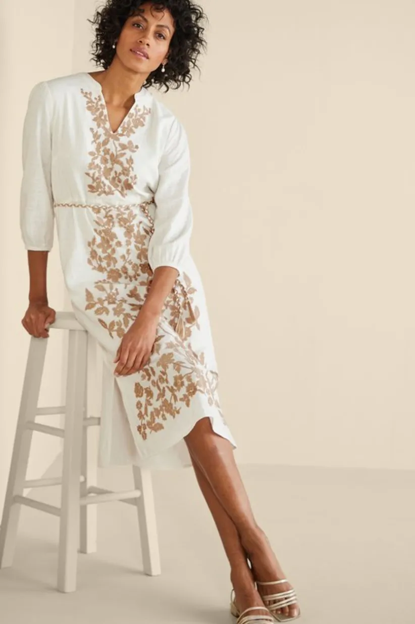 Kimora Embroidered Midi Dress<Soft Surroundings Hot