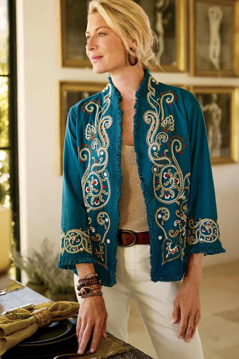 Kiruna Embroidered Jacket<Soft Surroundings Online