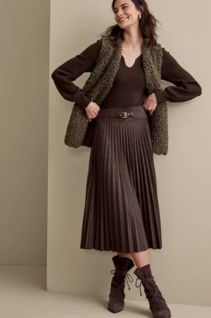 Lavina Faux Suede Skirt<Soft Surroundings Hot