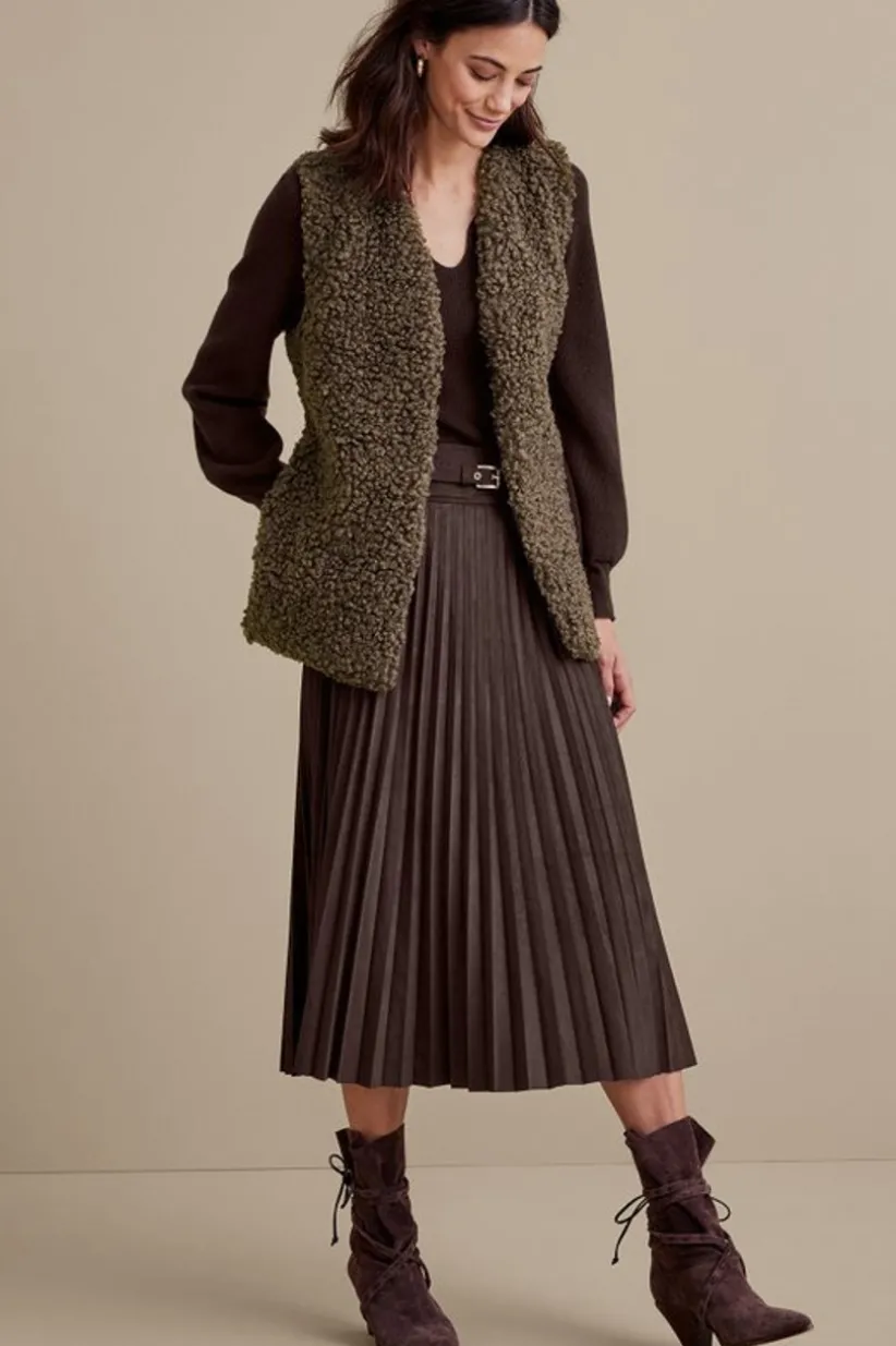 Lavina Faux Suede Skirt<Soft Surroundings Hot