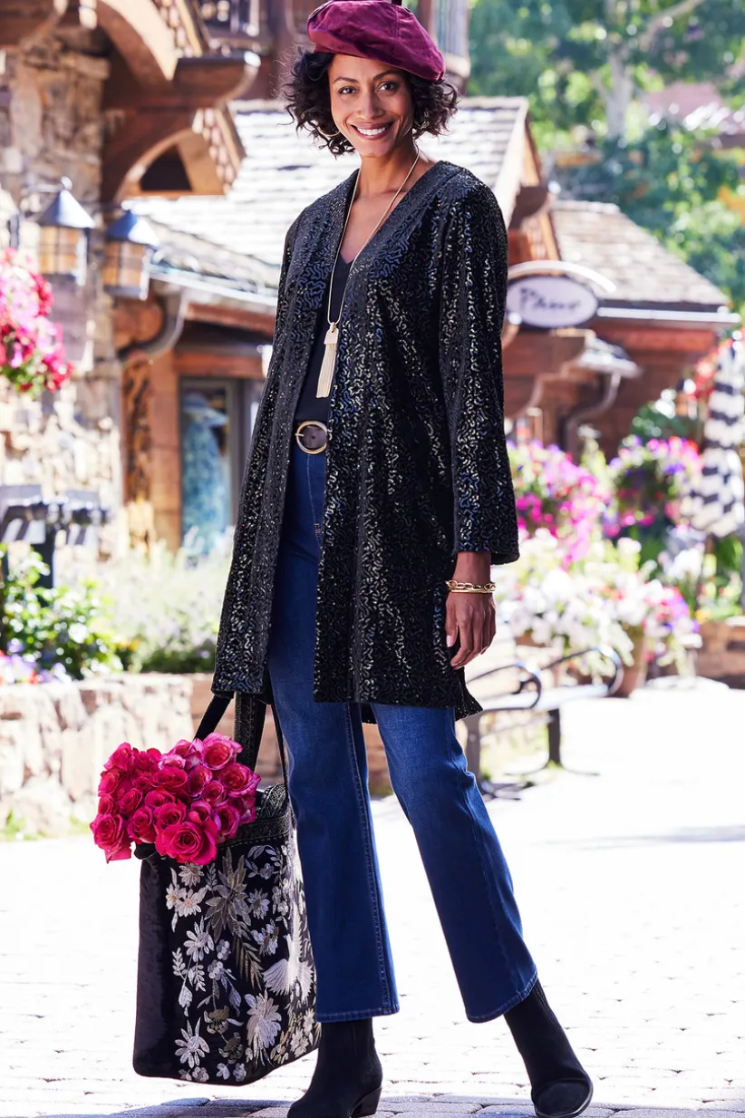 Lenora Embroidered Tote<Soft Surroundings Hot