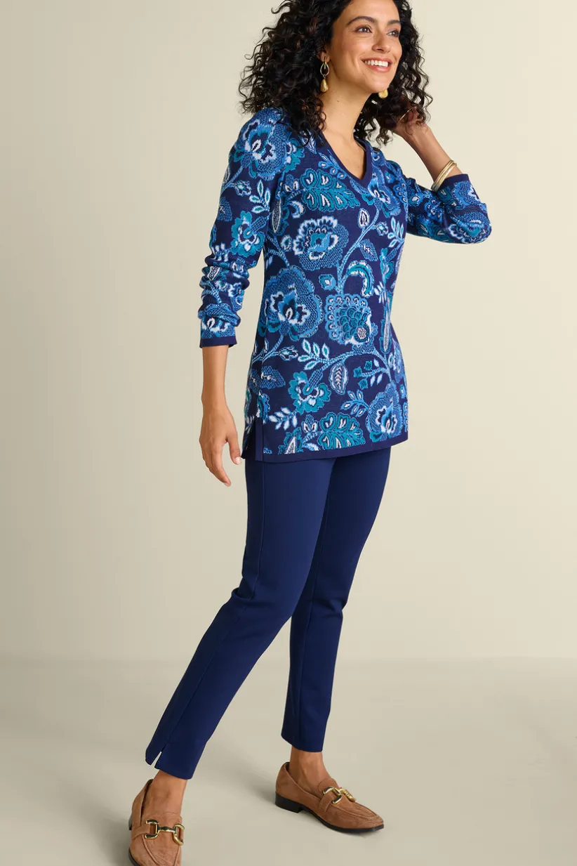 Leonor Jacquard Tunic Sweater<Soft Surroundings Discount