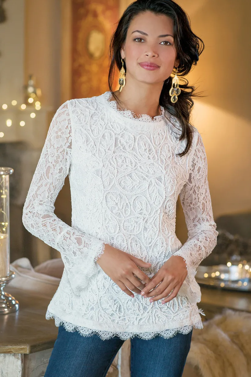 Lilith Lace Top<Soft Surroundings Sale