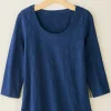 Linnea Embroidered 3/4 Sleeve Tee<Soft Surroundings Hot