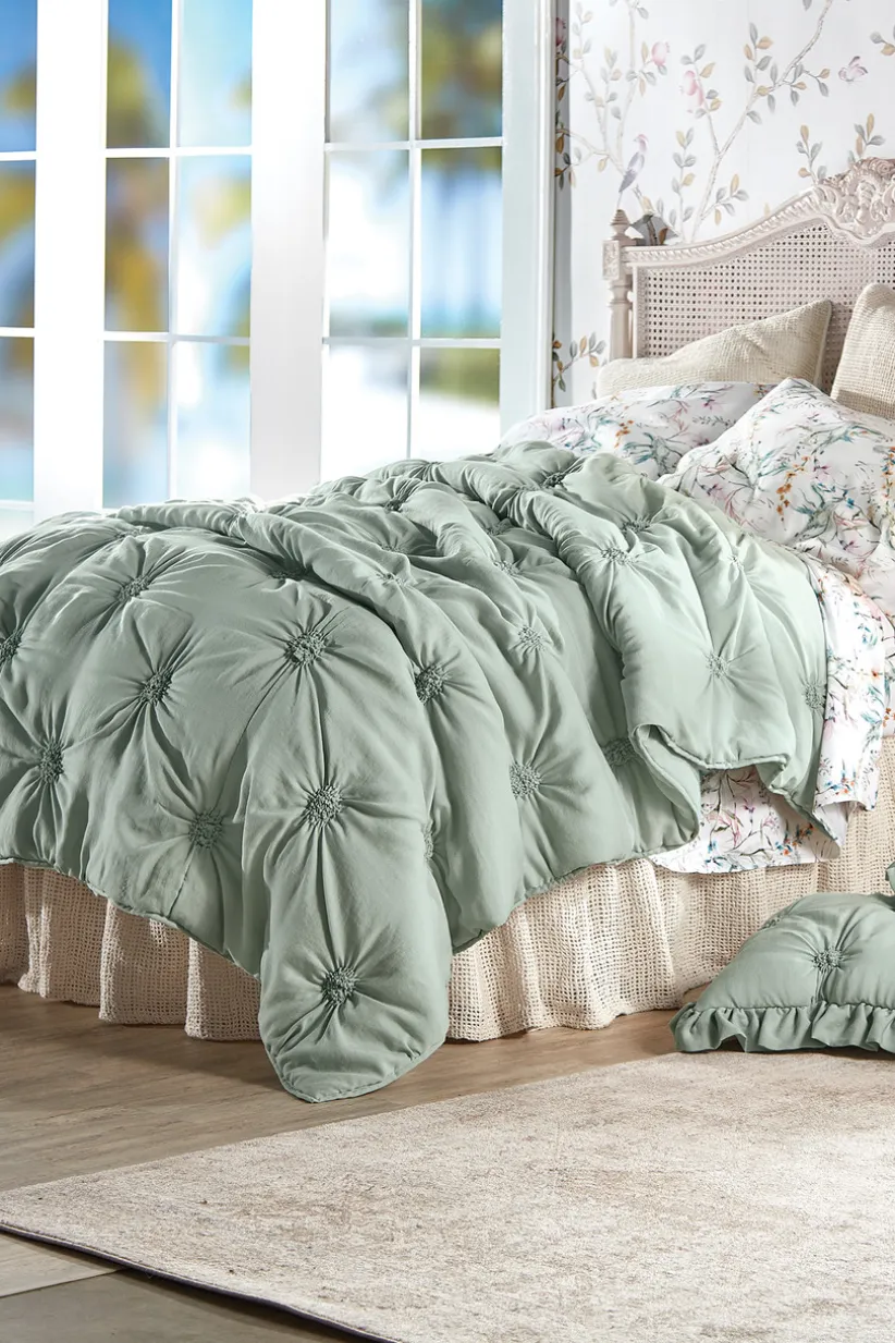 Lombardi Smocked Coverlet I<Soft Surroundings Online