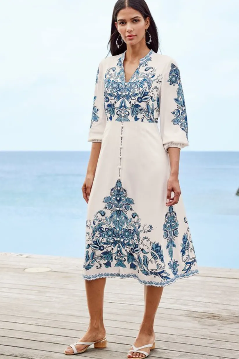 Louise Midi Dress<Soft Surroundings Clearance