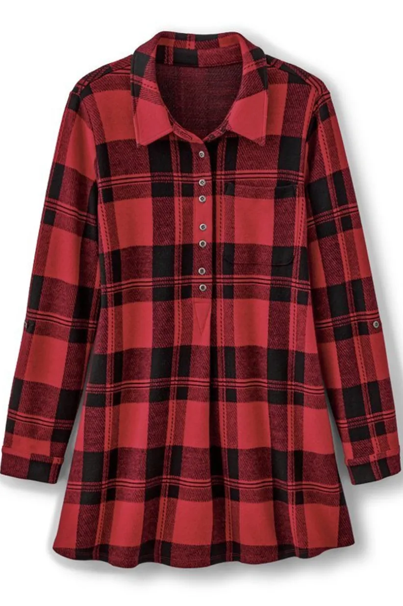 Mad About Plaid Top<Soft Surroundings Outlet
