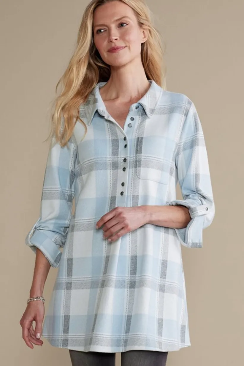 Mad About Plaid Top<Soft Surroundings Outlet