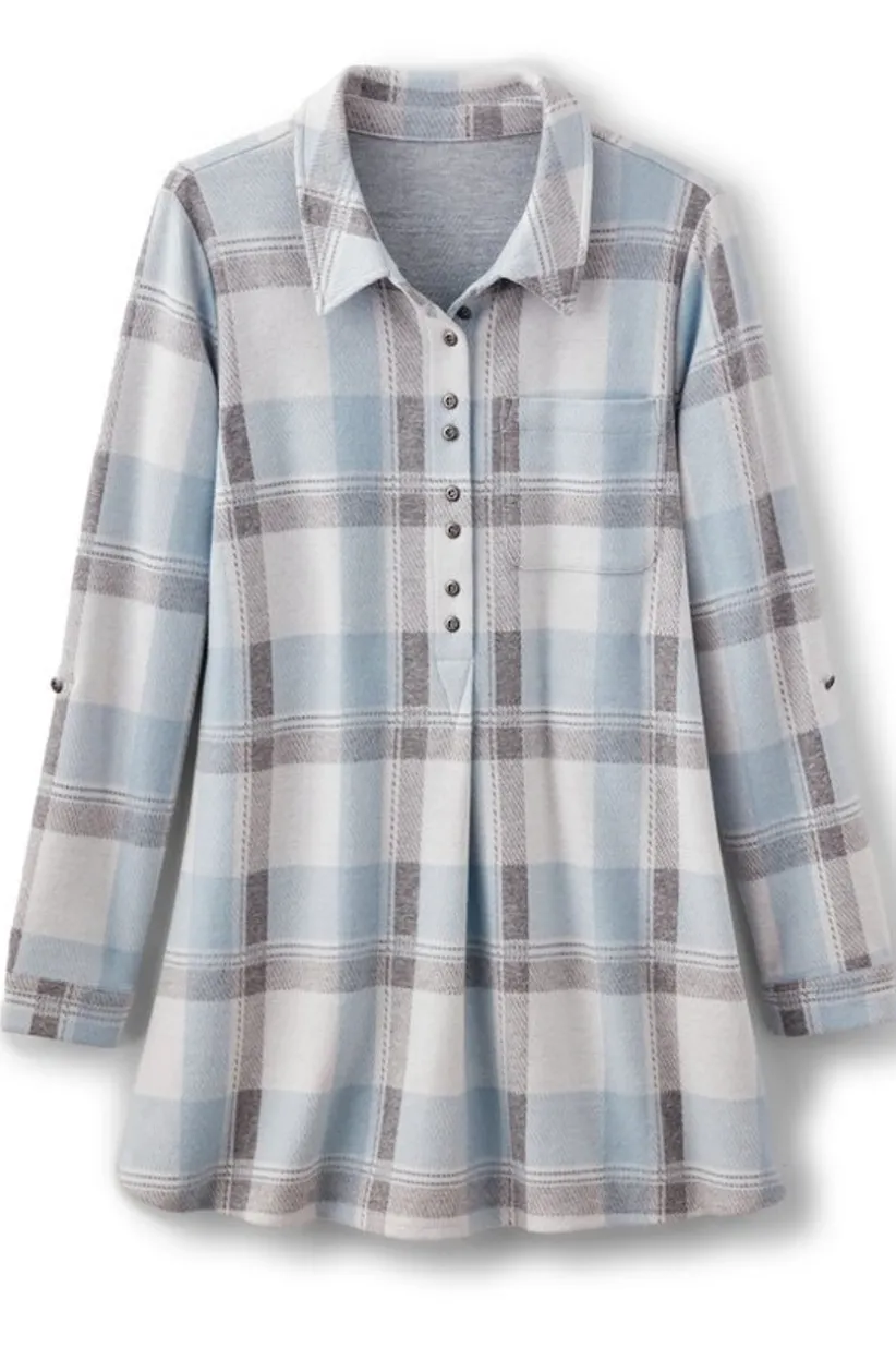 Mad About Plaid Top<Soft Surroundings Outlet