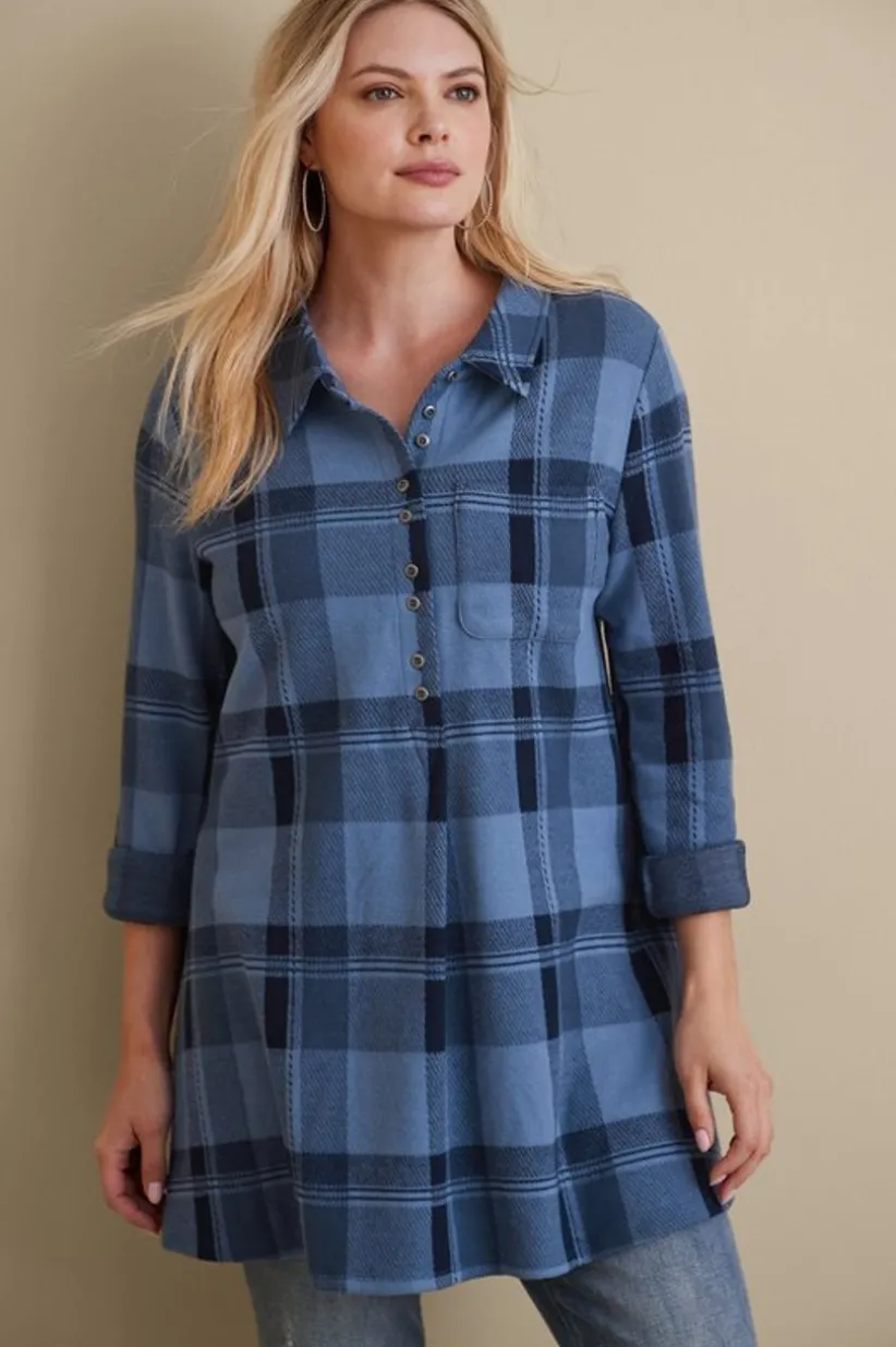 Mad About Plaid Top<Soft Surroundings Outlet