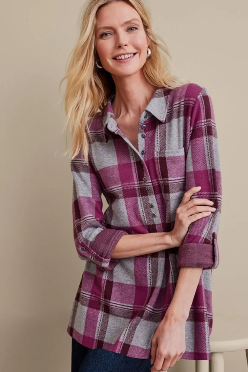 Mad About Plaid Top<Soft Surroundings Outlet