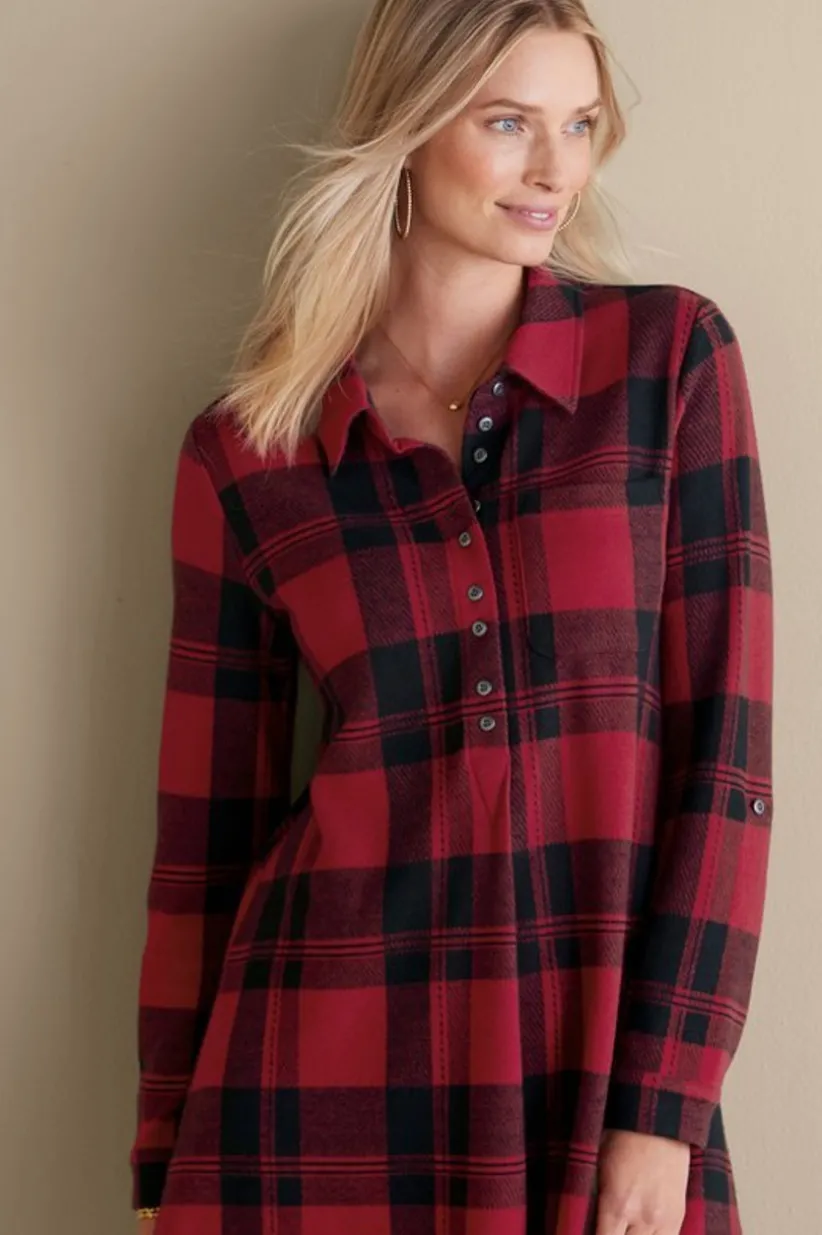 Mad About Plaid Top<Soft Surroundings Outlet