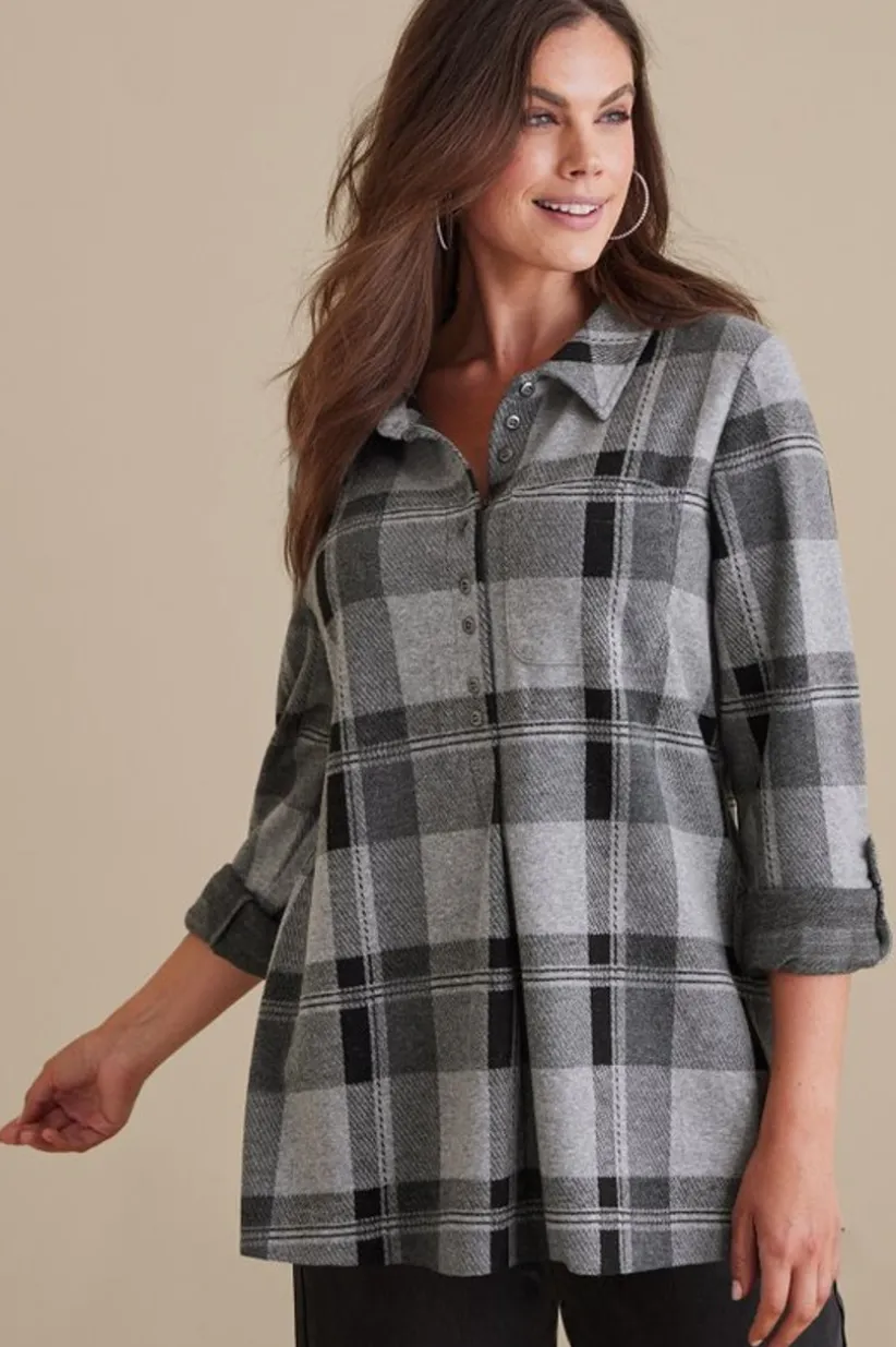 Mad About Plaid Top<Soft Surroundings Outlet