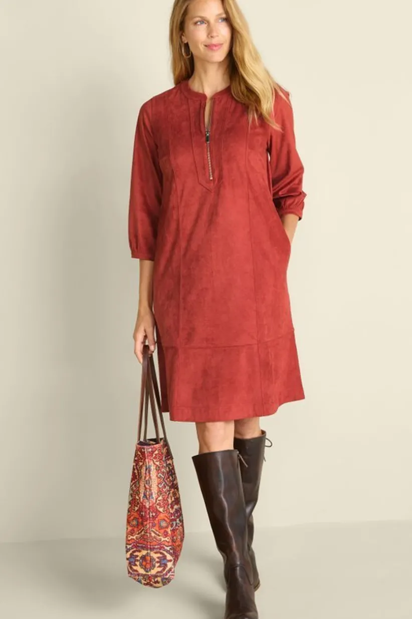 Martine Faux Suede Dress<Soft Surroundings Sale