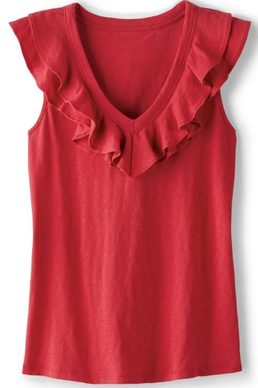 Marybeth Ruffle Tank<Soft Surroundings Discount