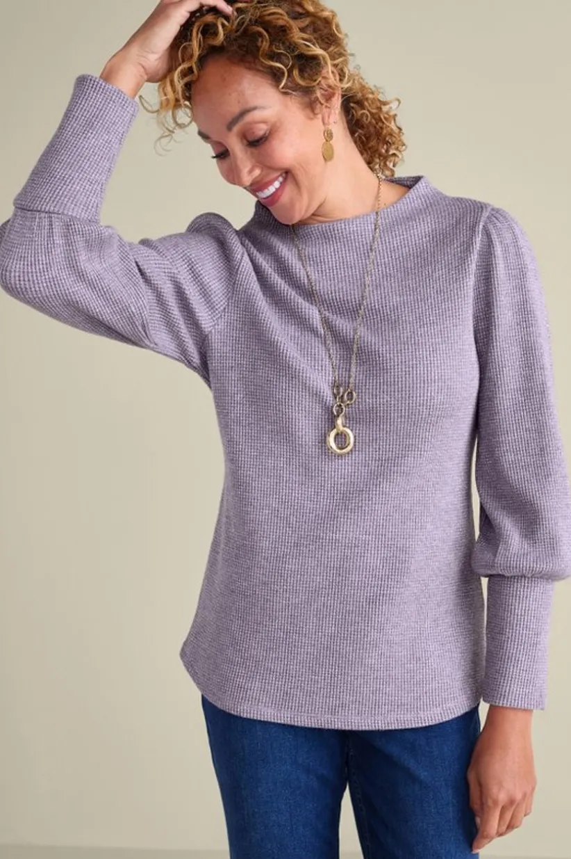 Melina Waffle Pullover<Soft Surroundings Best