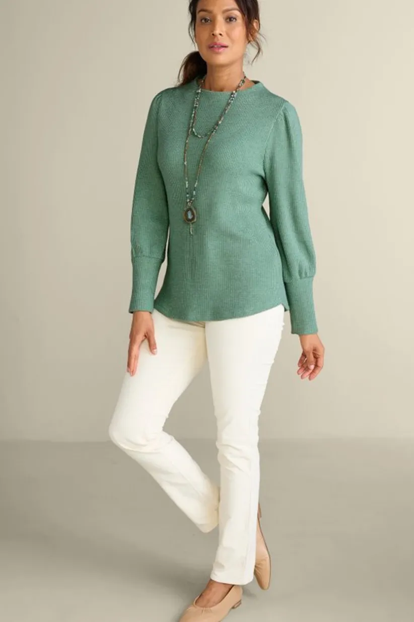Melina Waffle Pullover<Soft Surroundings Best