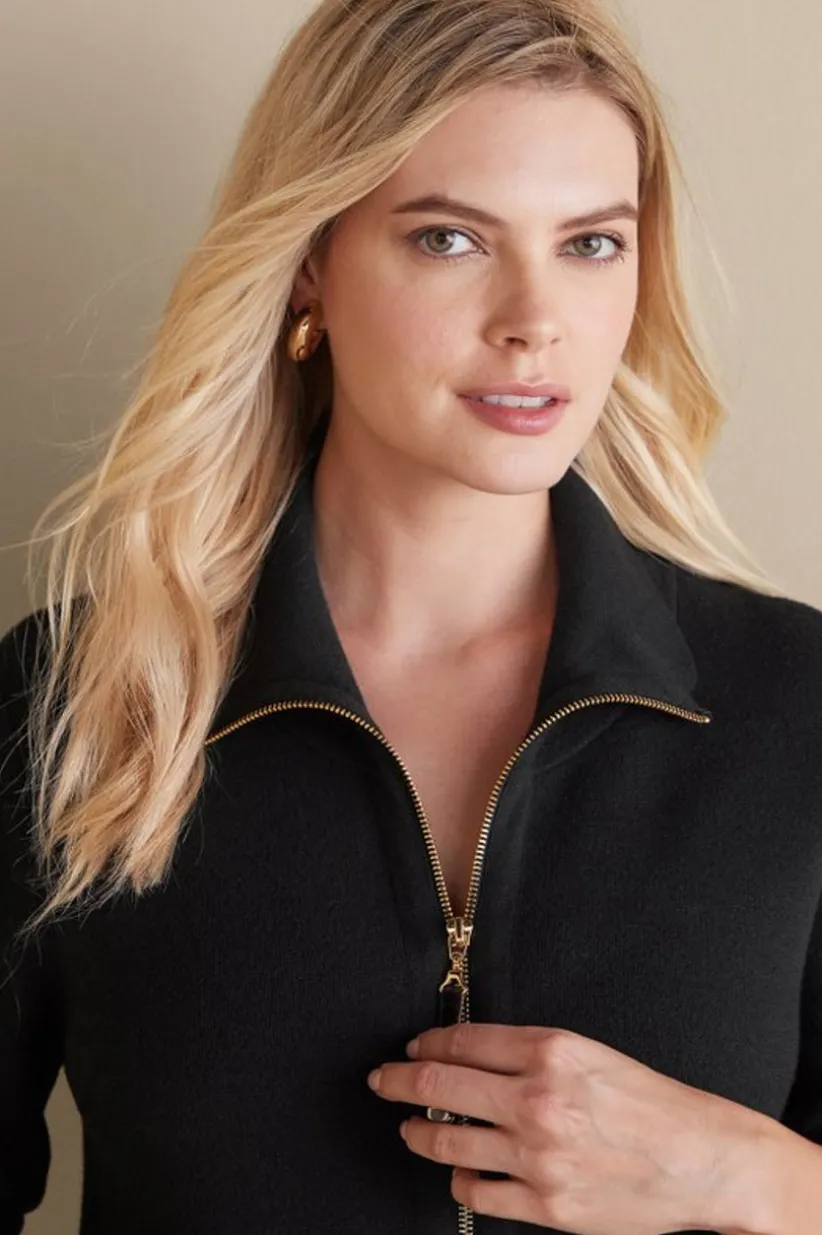 Meria Zip Cardi<Soft Surroundings Online