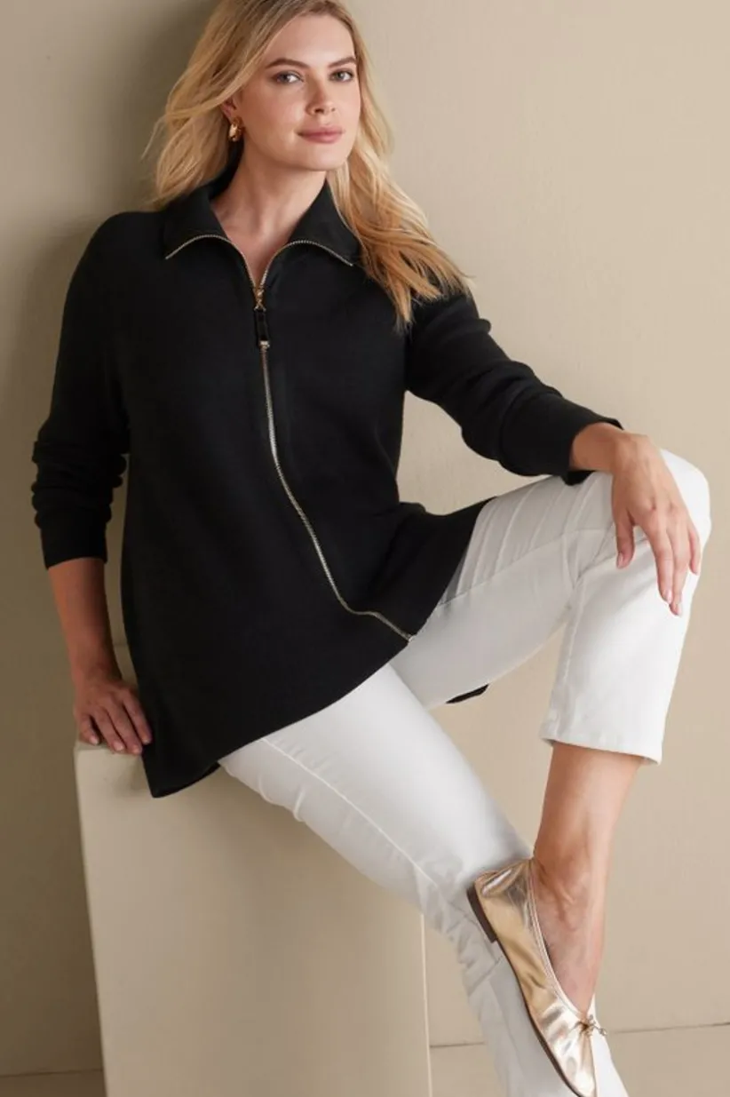 Meria Zip Cardi<Soft Surroundings Online