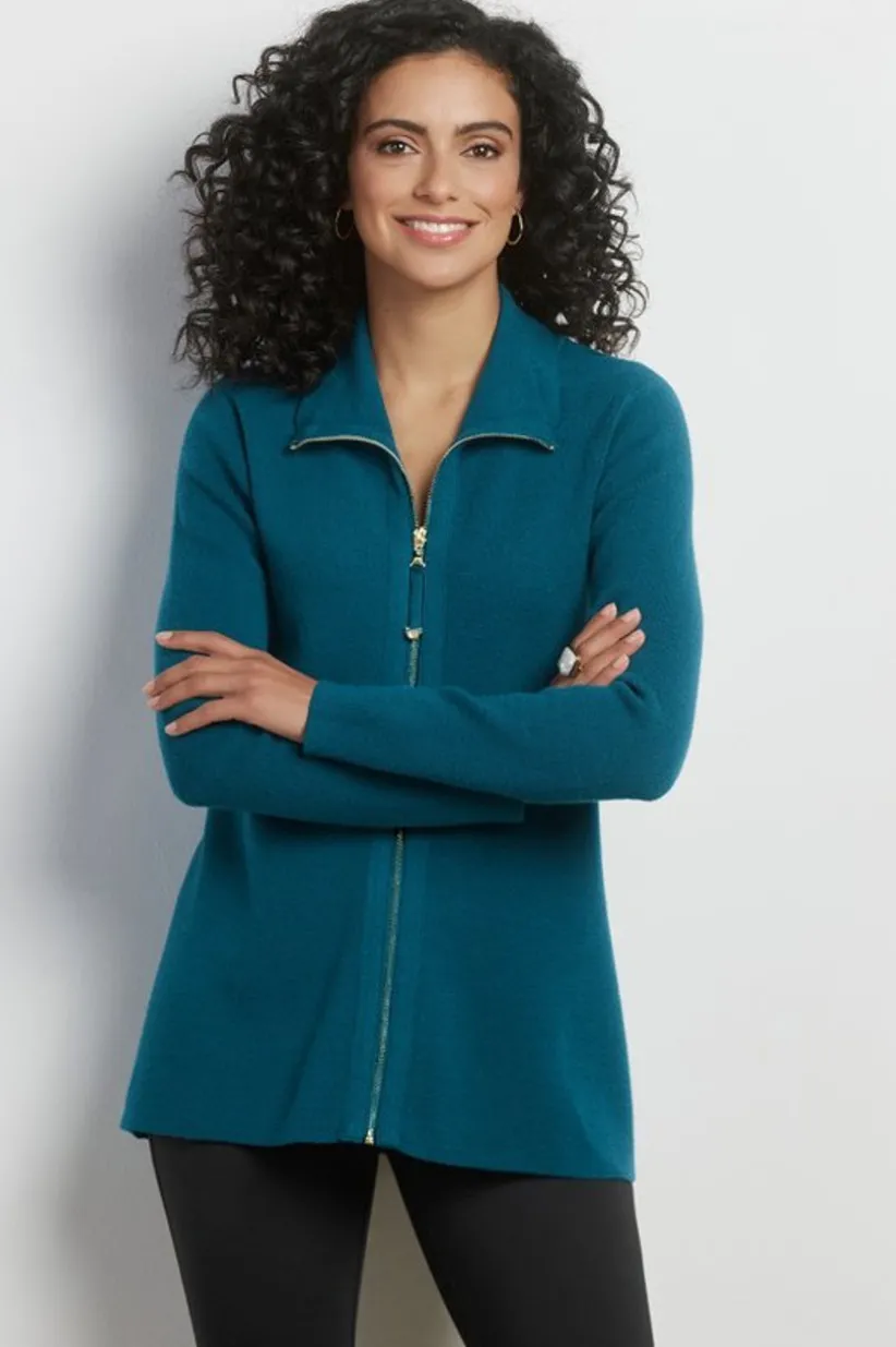 Meria Zip Cardi<Soft Surroundings Online