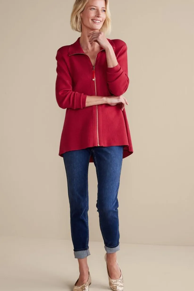 Meria Zip Cardi<Soft Surroundings Online