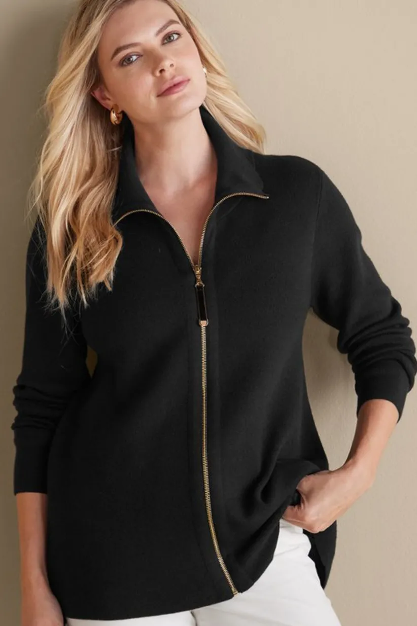 Meria Zip Cardi<Soft Surroundings Online