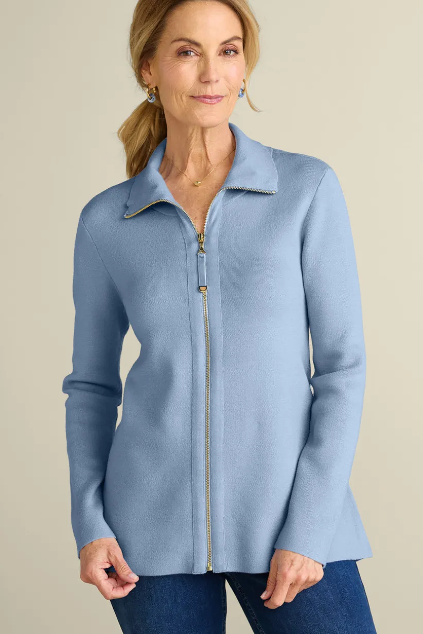 Meria Zip Cardi<Soft Surroundings Online