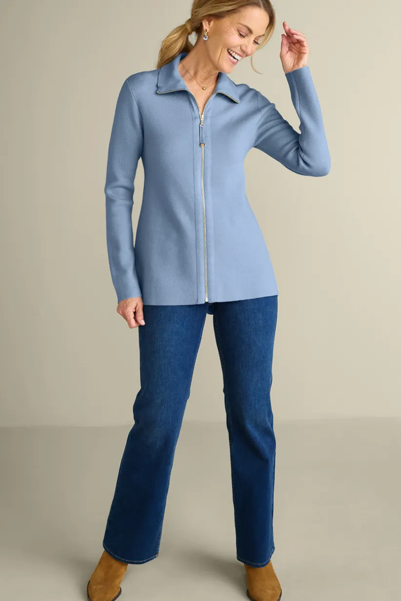 Meria Zip Cardi<Soft Surroundings Online