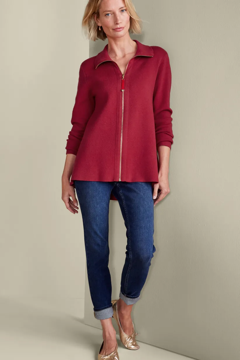 Meria Zip Cardi<Soft Surroundings Online