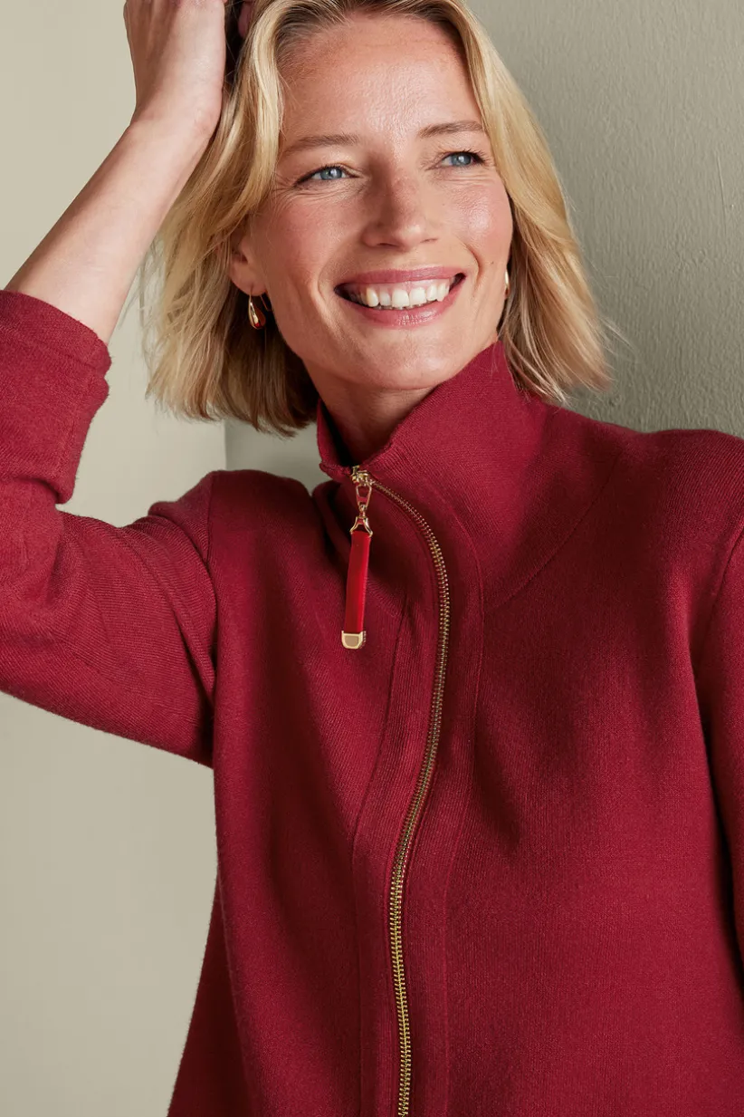 Meria Zip Cardi<Soft Surroundings Online