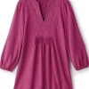 Mikaela Embroidered 3/4 Sleeve Tunic<Soft Surroundings Online