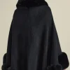 Mila Faux Fur Trim Cape<Soft Surroundings Clearance