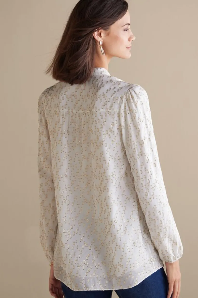 Mila Metallic Blouse<Soft Surroundings Online