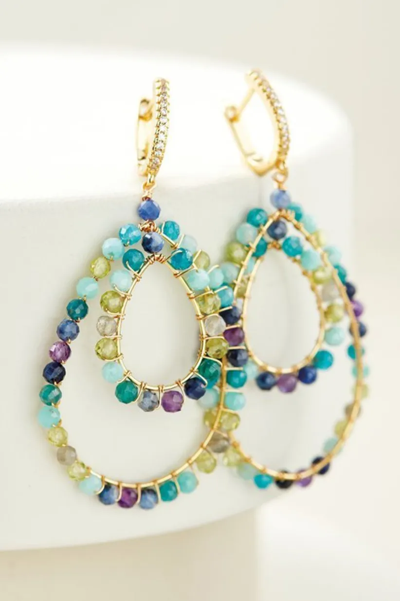 Mimi Beaded Hoop Earrings<Soft Surroundings Outlet