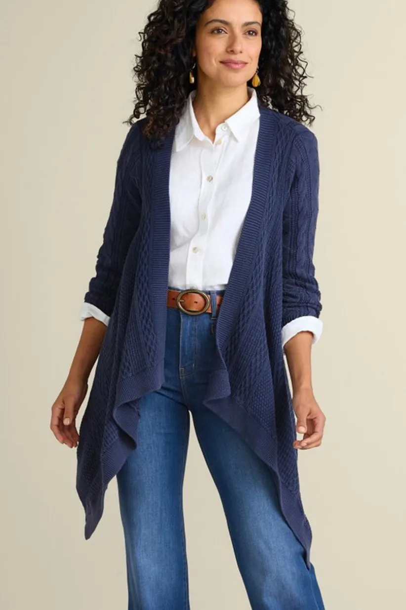 Minah Cable Knit Cardigan<Soft Surroundings Clearance