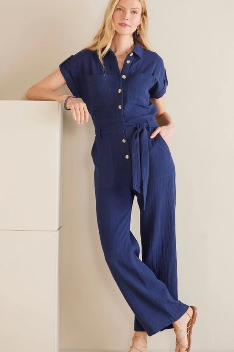 Natasha Gauze Jumpsuit<Soft Surroundings Discount