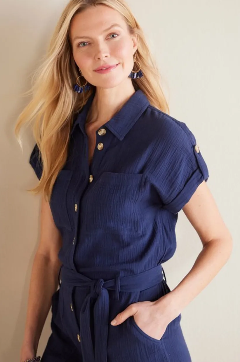 Natasha Gauze Jumpsuit<Soft Surroundings Discount